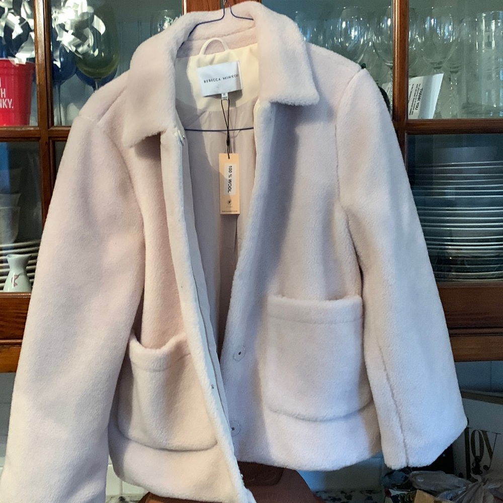 Rebecca Minkoff all wool Sherpa teddy Harley coat. Retail348 . NWT